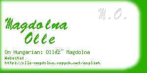 magdolna olle business card